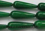 CCN1704 15.5 inches 10*30mm teardrop candy jade beads wholesale