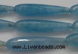 CCN1714 15.5 inches 9*40mm faceted teardrop candy jade beads wholesale