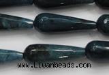 CCN1716 15.5 inches 10*30mm faceted teardrop candy jade beads wholesale