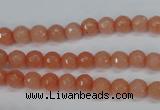 CCN1810 15 inches 4mm faceted round candy jade beads wholesale