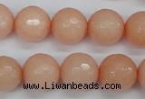 CCN1815 15 inches 14mm faceted round candy jade beads wholesale