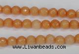 CCN1821 15 inches 6mm faceted round candy jade beads wholesale