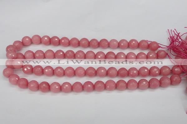 CCN1834 15 inches 12mm faceted round candy jade beads wholesale