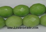 CCN184 15.5 inches 13*18mm faceted rice candy jade beads