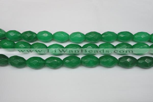 CCN186 15.5 inches 13*18mm faceted rice candy jade beads