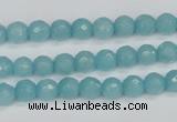 CCN1861 15 inches 6mm faceted round candy jade beads wholesale