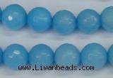 CCN1874 15 inches 12mm faceted round candy jade beads wholesale