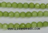 CCN1901 15 inches 6mm faceted round candy jade beads wholesale