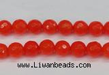 CCN1951 15 inches 6mm faceted round candy jade beads wholesale