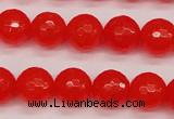 CCN1954 15 inches 12mm faceted round candy jade beads wholesale