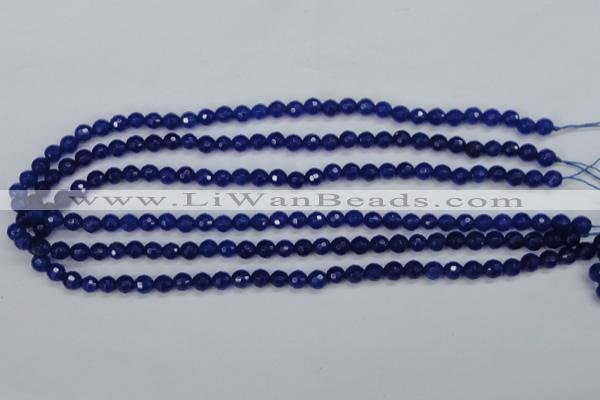 CCN1961 15 inches 6mm faceted round candy jade beads wholesale