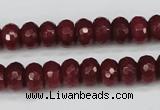 CCN1991 15 inches 6*10mm faceted rondelle candy jade beads wholesale