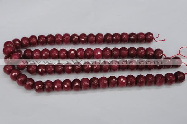 CCN1993 15 inches 10*14mm faceted rondelle candy jade beads wholesale