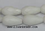 CCN201 15.5 inches 12*22mm faceted teardrop candy jade beads