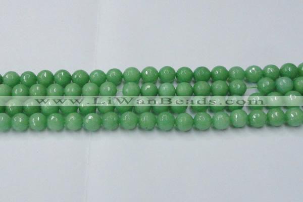 CCN2033 15 inches 12mm faceted round candy jade beads wholesale