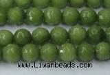 CCN2037 15 inches 6mm faceted round candy jade beads wholesale