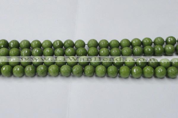 CCN2040 15 inches 12mm faceted round candy jade beads wholesale