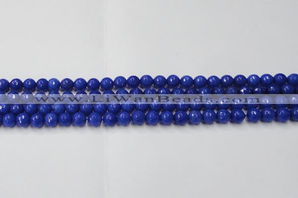 CCN2065 15 inches 6mm faceted round candy jade beads wholesale