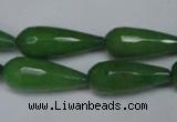 CCN2151 15.5 inches 10*25mm faceted teardrop candy jade beads