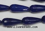 CCN2152 15.5 inches 10*25mm faceted teardrop candy jade beads