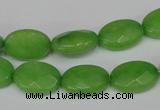 CCN216 15.5 inches 10*14mm faceted oval candy jade beads