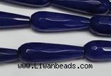 CCN2161 15.5 inches 10*30mm faceted teardrop candy jade beads