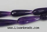 CCN2171 15.5 inches 8*25mm faceted teardrop candy jade beads