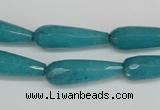 CCN2173 15.5 inches 8*25mm faceted teardrop candy jade beads