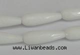 CCN2176 15.5 inches 8*25mm faceted teardrop candy jade beads