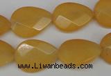 CCN2192 15.5 inches 15*20mm faceted flat teardrop candy jade beads