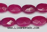 CCN220 15.5 inches 12*16mm faceted oval candy jade beads