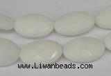 CCN225 15.5 inches 12*18mm faceted oval candy jade beads