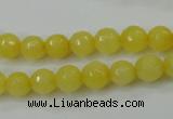 CCN2255 15.5 inches 8mm faceted round candy jade beads wholesale