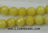 CCN2256 15.5 inches 10mm faceted round candy jade beads wholesale