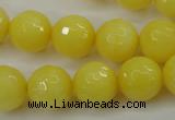 CCN2258 15.5 inches 14mm faceted round candy jade beads wholesale