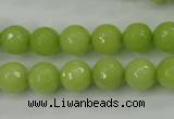 CCN2273 15.5 inches 10mm faceted round candy jade beads wholesale