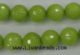 CCN2274 15.5 inches 12mm faceted round candy jade beads wholesale