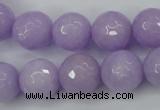 CCN2291 15.5 inches 14mm faceted round candy jade beads wholesale