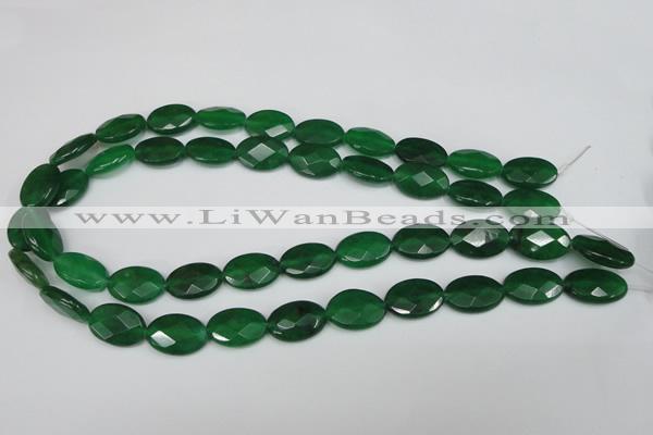 CCN230 15.5 inches 12*18mm faceted oval candy jade beads