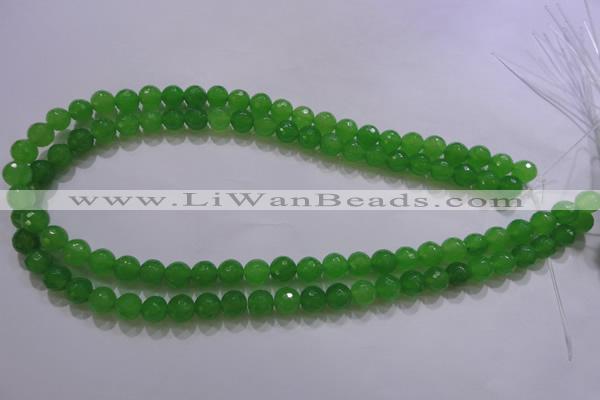 CCN2300 15.5 inches 8mm faceted round candy jade beads wholesale