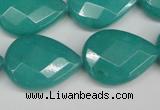 CCN2333 15.5 inches 18*25mm faceted flat teardrop candy jade beads