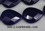 CCN2335 15.5 inches 18*25mm faceted flat teardrop candy jade beads