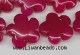 CCN2342 15.5 inches 20mm carved flower candy jade beads wholesale