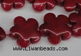 CCN2344 15.5 inches 20mm carved flower candy jade beads wholesale