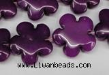 CCN2345 15.5 inches 20mm carved flower candy jade beads wholesale