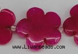 CCN2352 15.5 inches 30mm carved flower candy jade beads wholesale