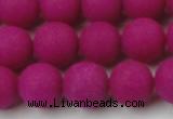 CCN2404 15.5 inches 4mm round matte candy jade beads wholesale