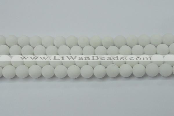 CCN2420 15.5 inches 6mm round matte candy jade beads wholesale