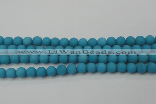 CCN2431 15.5 inches 6mm round matte candy jade beads wholesale