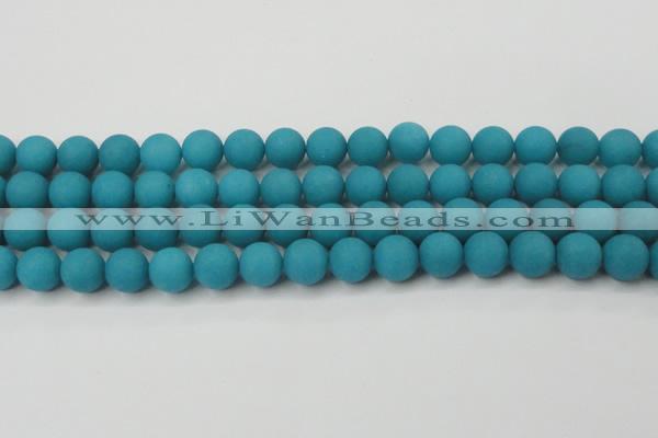 CCN2432 15.5 inches 6mm round matte candy jade beads wholesale